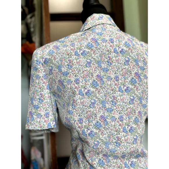 Vintage Fit n Flare secretary dress 70's does 50's Leslie Fay two piece - Picture 7 of 9